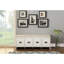 Banc en tissu beige avec rangement Berci