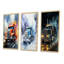 «Semi Truck Midnight Cruiser», 3 pièces sur toile-144070324-144070328