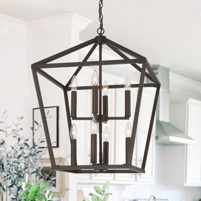 Lustre géométrique à 8 lumières Marleah
