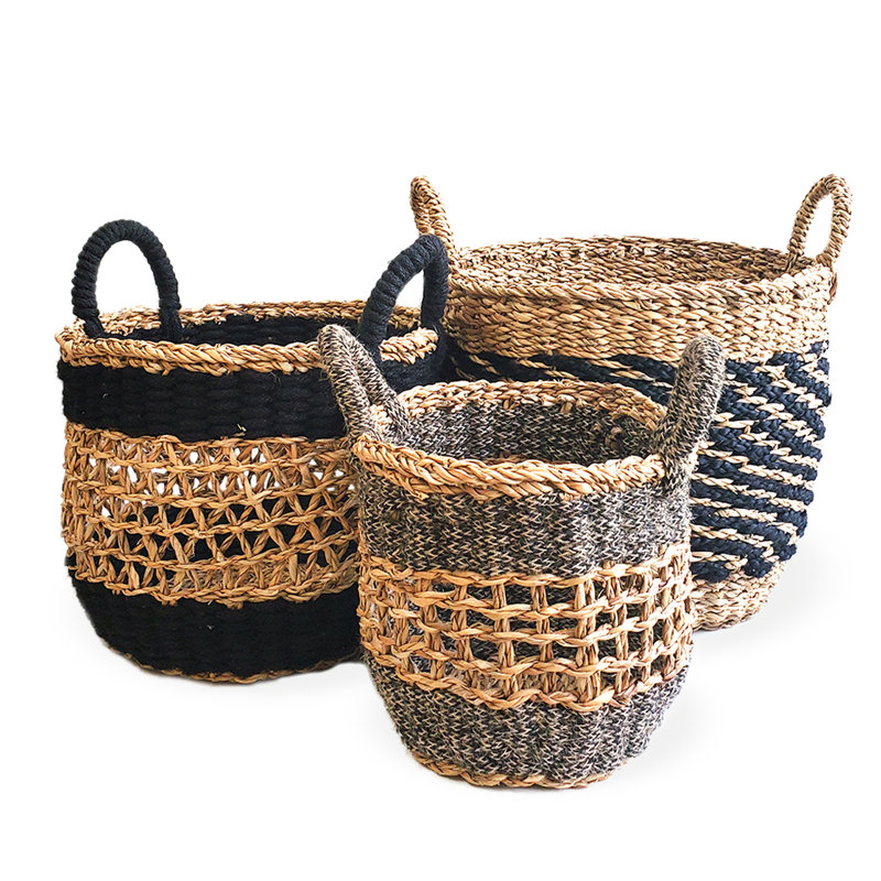 Rosecliff Heights ULA Decorative Basket, Brown/Black