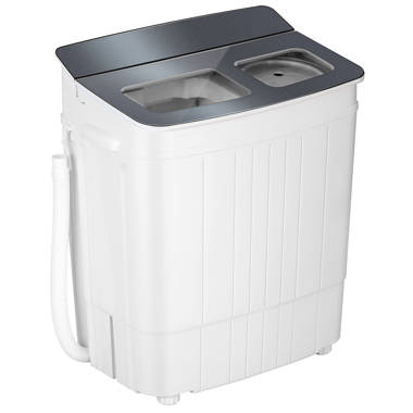 Auertech Portable Washer 28lbs Twin Tub Compact Semi-Automatic with Drain  Pump Washer Spinner Combo 