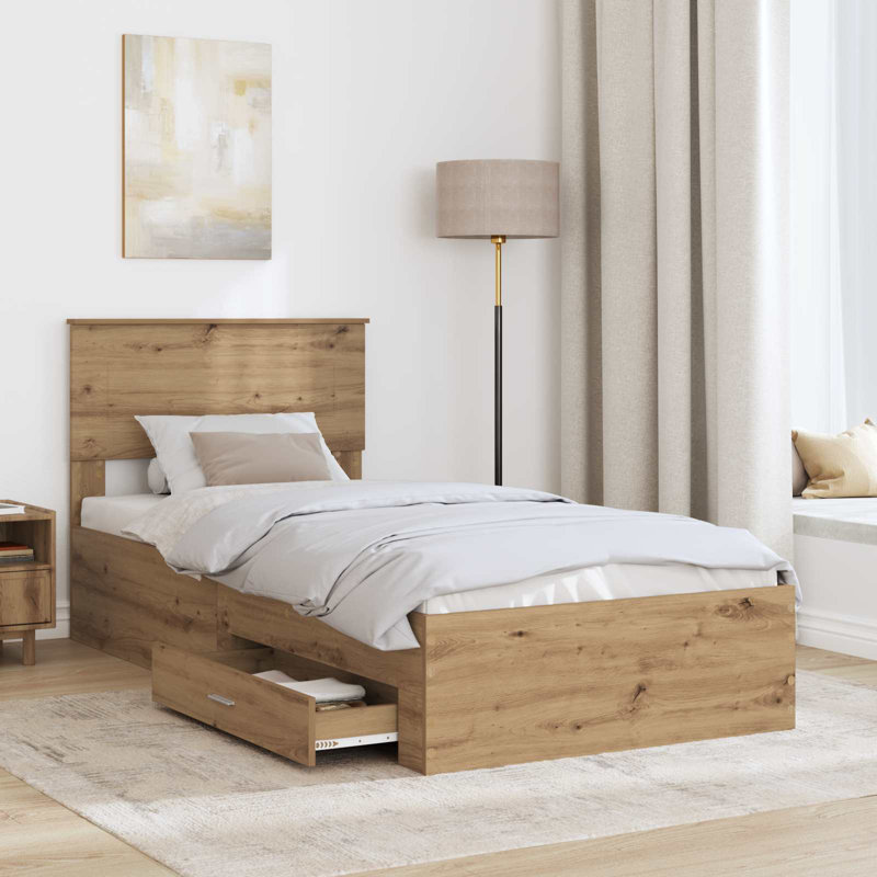 Bed Frame, Single (3'), Artisan Oak