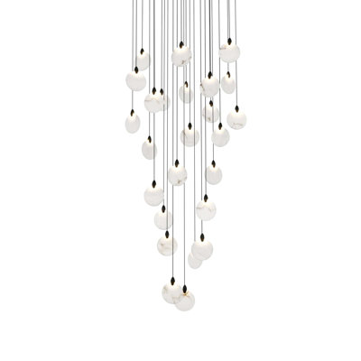 Lustre rond en albâtre de 36 po Bellino