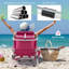 2 pièces chaise de plage pliante en aluminium pour adulte avec sac de rangement-217098115