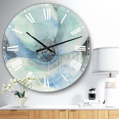 Swigart Watercolor Moonlight Magnolia II - Farmhouse wall clock