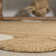 Adwin Two-Tone Jute Hippy Circle Natural/Cream Rug
