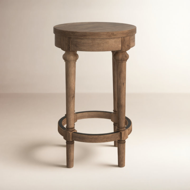 Masefield Counter Stool with Solid Wood Frame
