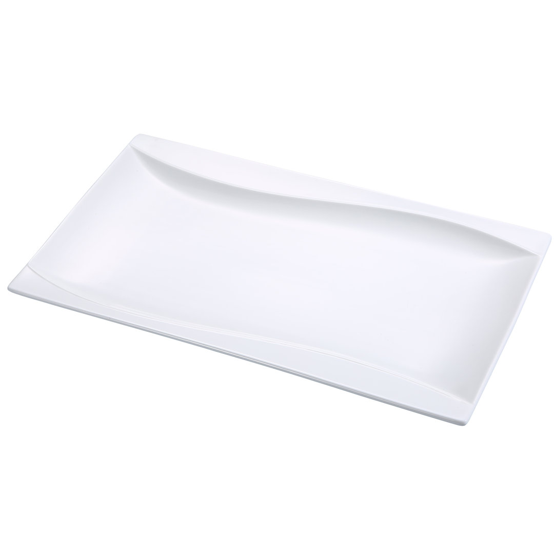 Sea Wave 11'' Porcelain China Dinner Plate (Set of 12) Yanco