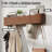Modern Wood Coat Rack with Hidden Hooks and Entryway Hanging Shelf for Bedroom, Kitchen, Hallway, and Bathroom-2008185535
