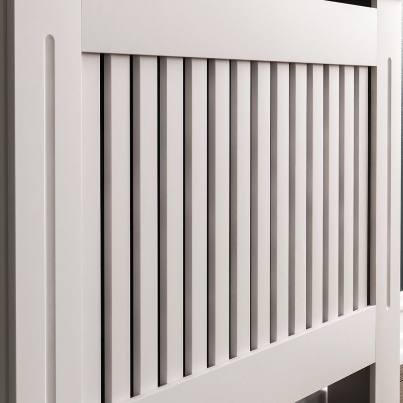 Beacsfield Radiator Cover, White, 83.3cm H x 111cm W x 19cm D