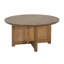 Table basse 32 po en rotin, table basse ronde en bois tissé de rotin