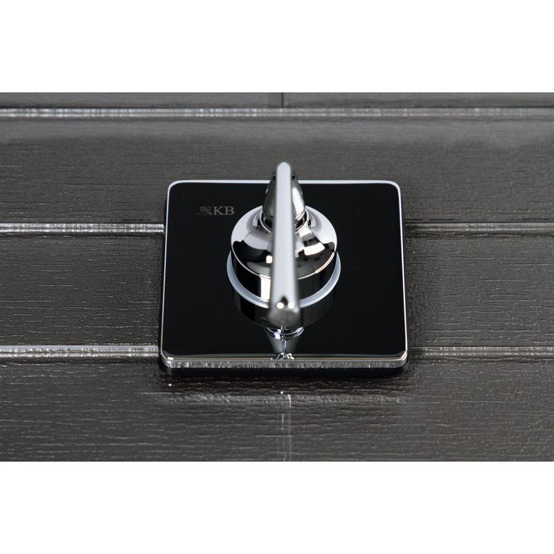 Soupape de déviation à 3 voies avec poignée simple et plaque carrée, Chrome poli