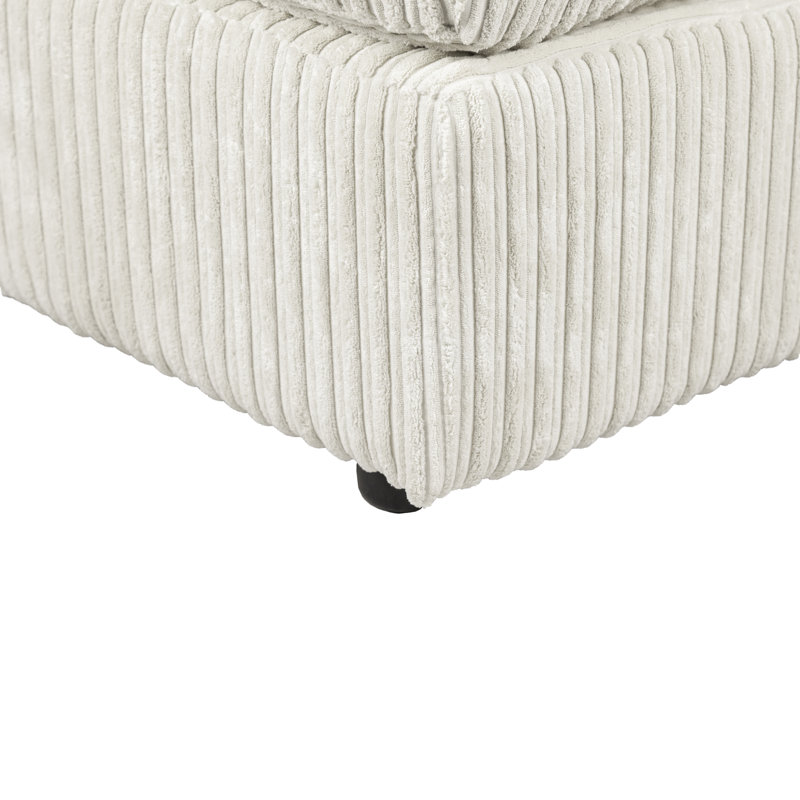 Moana 3 - Piece Living Room Set, Left Hand Facing, Cream
