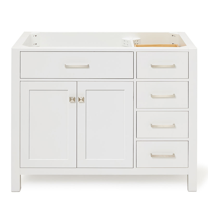 Base de meuble-lavabo simple Petrel, Blanc