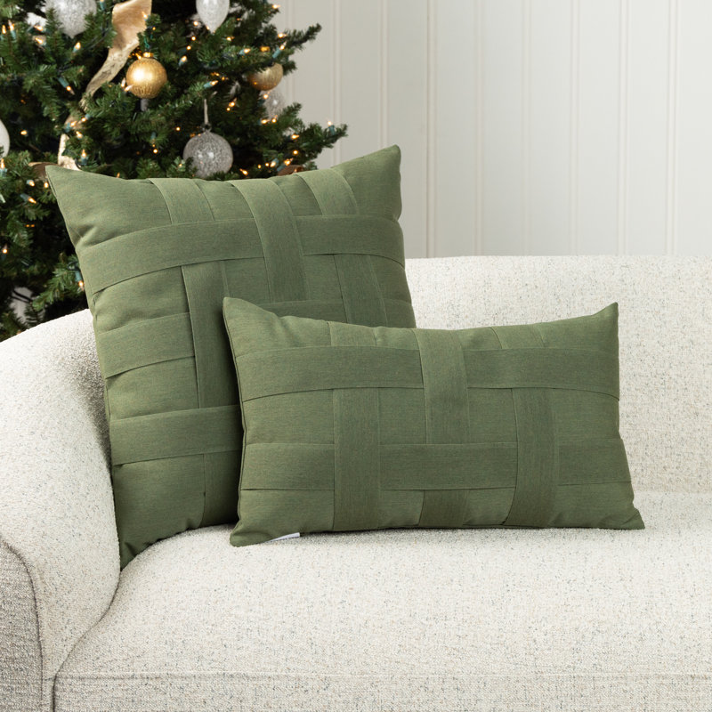 Holiday Indoor/Outdoor Pillow Cover & Insert, 12" H x 20" W, Rectangular