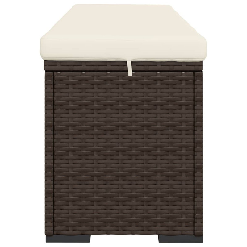 Metal Outdoor Bench, Brown