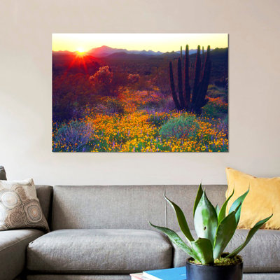 «Sunset Over an American Southwest Landscape», reproduction de photo sur toile