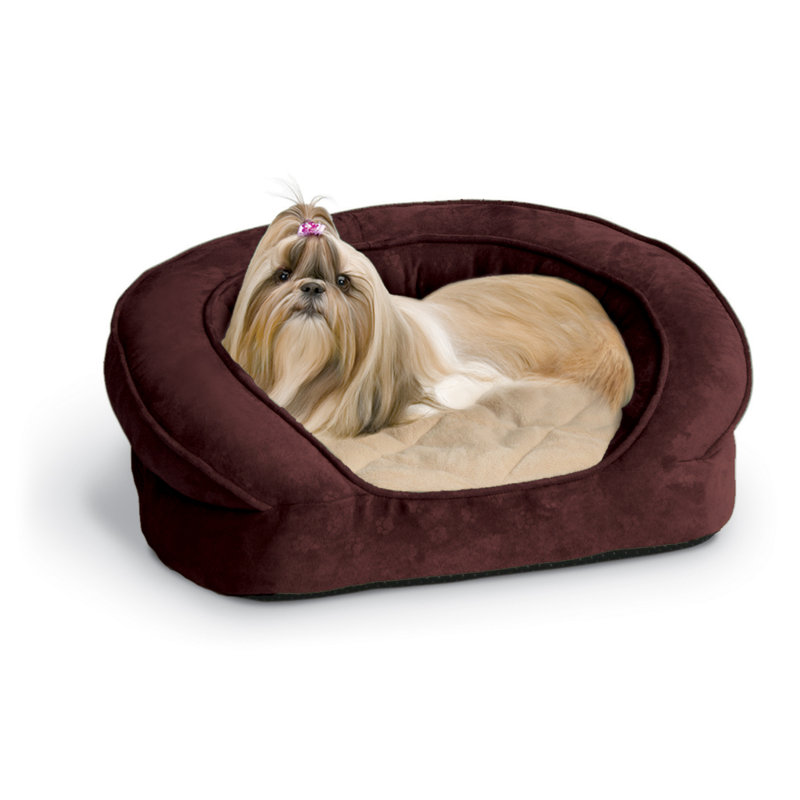 Lit-lit pour chien deluxe ortho, Moyen (l 30 po x P 30 po x H 8 po), Aubergine