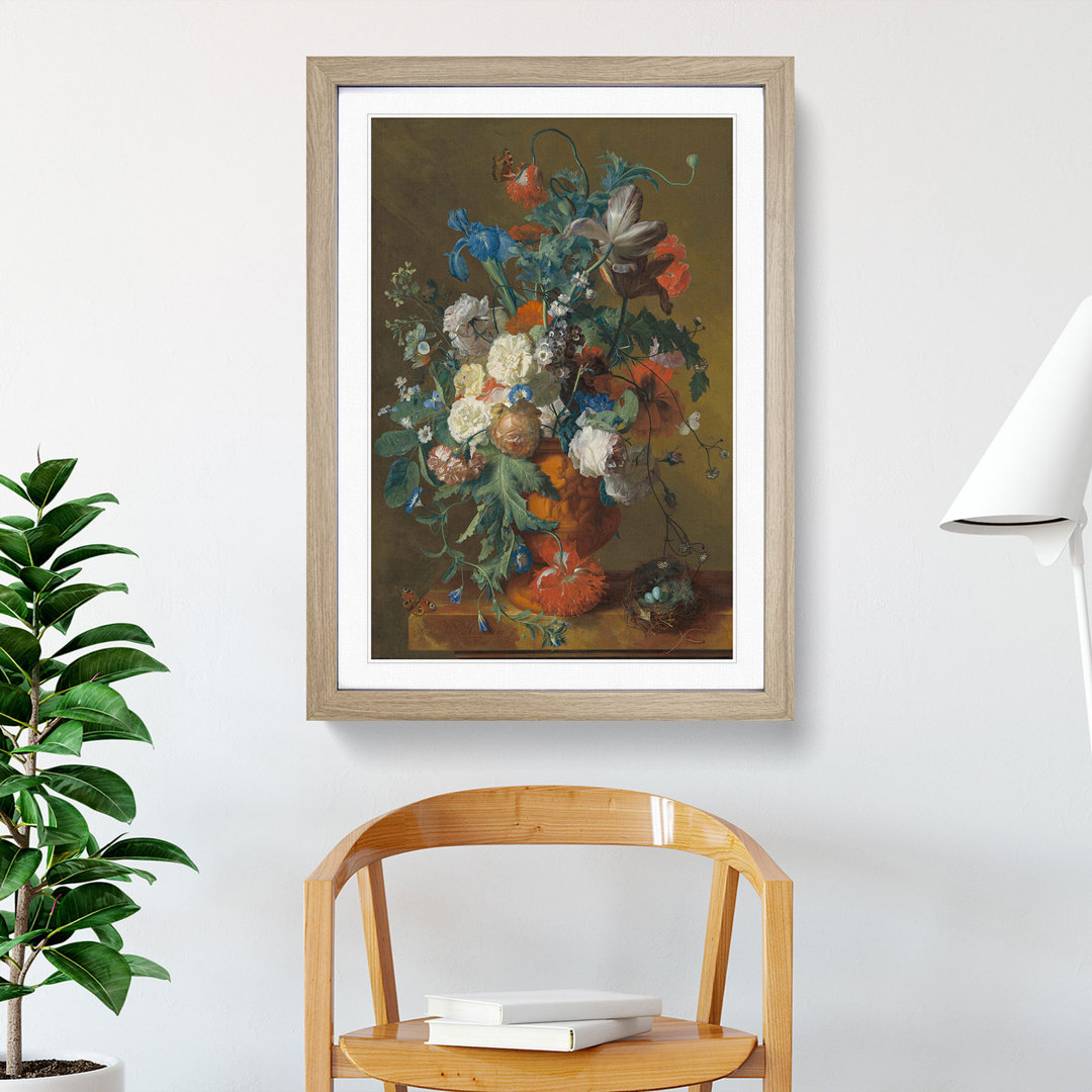 Still Life with Flowers Vol.7 by Jan Van Huysum - Framed Print