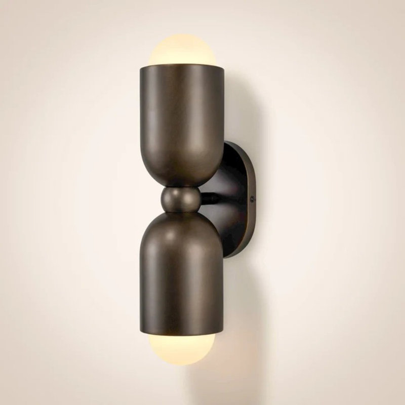 JENSEN Double Wall Sconce, Antique Brass