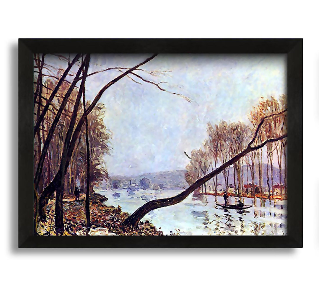 Gerahmtes Leinwandbild Bank Of The Seine In Autumn von Sisley