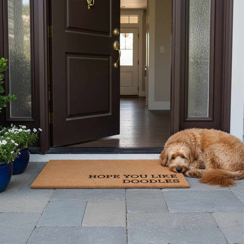Hope You Like Doodles Doormat, 17"x29", 17" x 29", Doodles