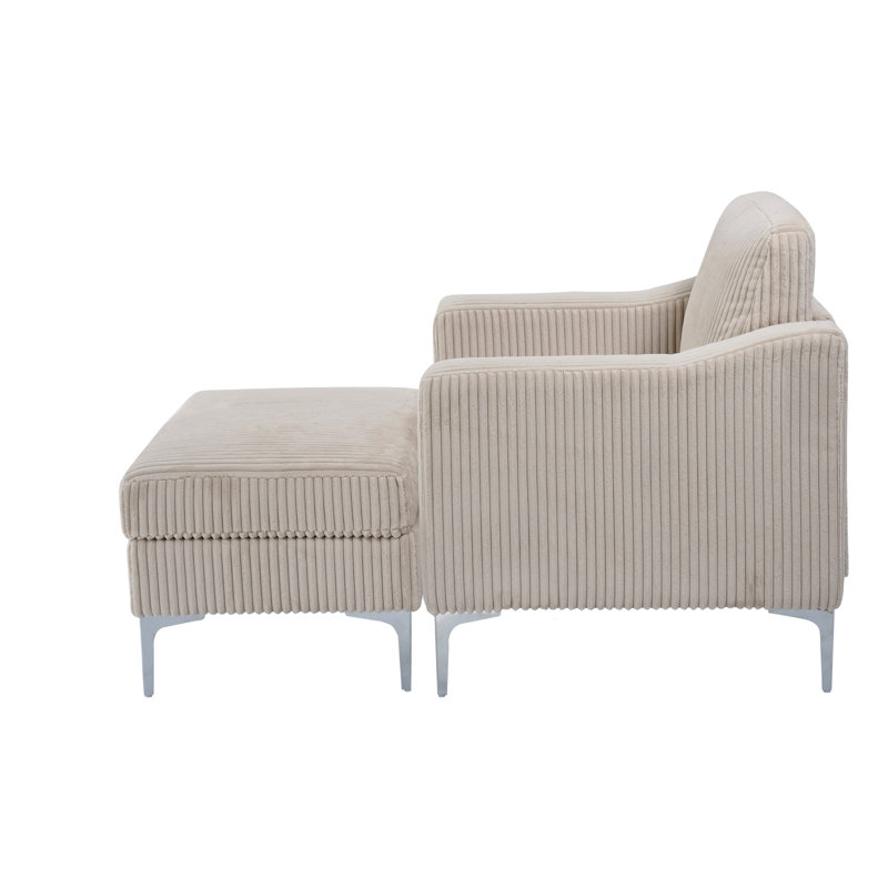 Canapé modulaire convertible beige en velours côtelé, flexibilité et personnalisation pour différents décors, 1 siège, structure en bois massif à ressorts ensachés modulaire, tous types d'espaces,
