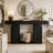 Wood Console table with open bottom shelf-1758926421