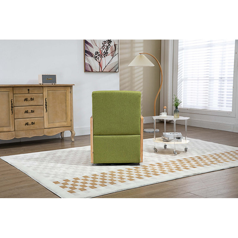 Fauteuil rembourré Gilcrest, Lin vert