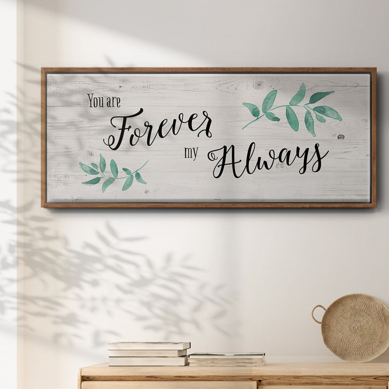 Forever Always - toile encadrée, H 12 po x l 30 po