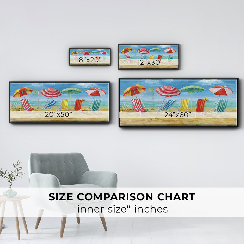 Chaises de plage brillantes - toile encadrée, H 20 po x l 50 po