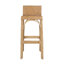 Tabouret de bar Estella en rotin naturel, hauteur du siège 76 cm (30 po), dossier bas-836956-18124727