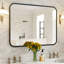 Miroir de salle de bain mural, miroir de meuble-lavabo rectangulaire pour la maison