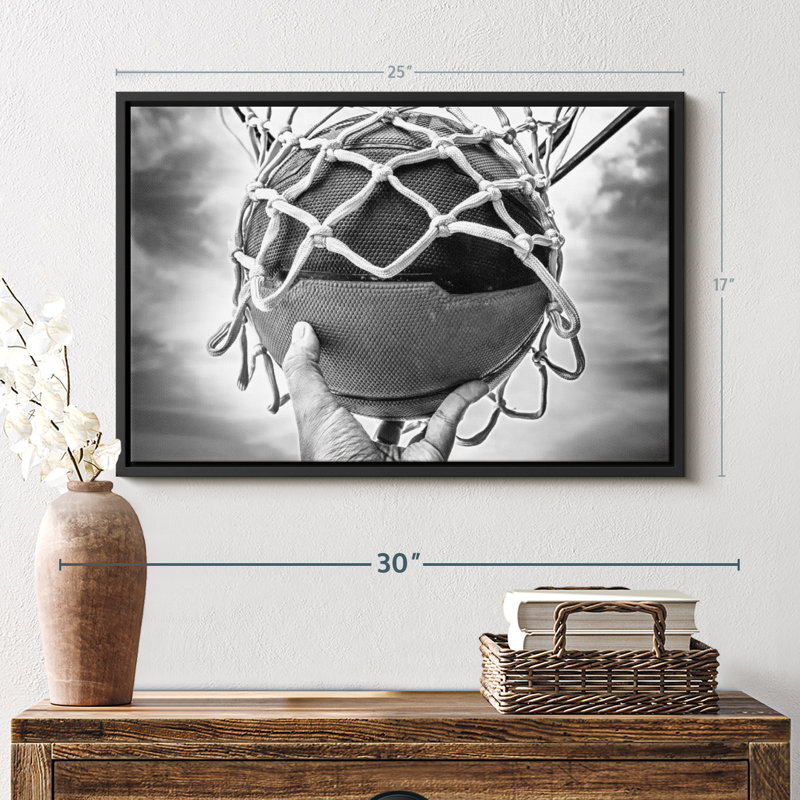 Impression sur toile BW Basketball, H 17 po x l 25 po