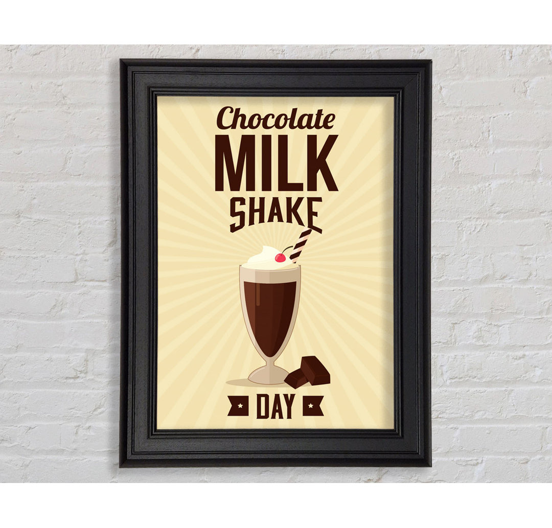 Chocolate Milk Shake Day Gerahmter Druck Wandkunst