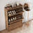 Hidden Shoe Cabinet with Flip Drawers, Wooden Shoe Organizer Cabinet with Adjustable Shelf-1213828238