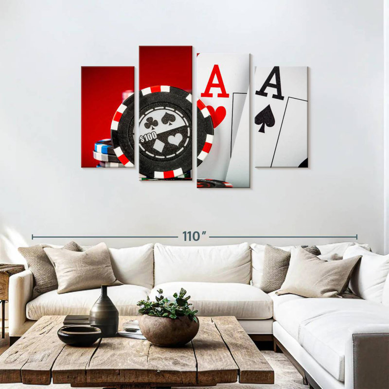 Senne Chips And Aces, 48" H x 75" W