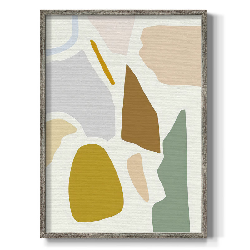 PastelSplotchesI Framed Print - Solid Wood, 30" H x 24" W