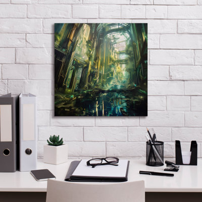 Winston Porter 'The Overgrown Metropolis' by r3darch0n Canvas Wall Art, 18" x 18"