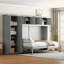 Grand lit escamotable mural avec armoires-1683114393