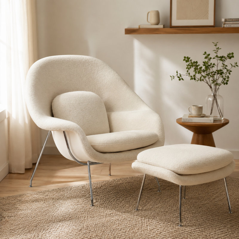 Ensemble de chaise longue et repose-pieds Averly