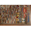 Tapis brun en laine noué à la main de conception unique 5 pi 8 po x 7 pi 10 po New Age