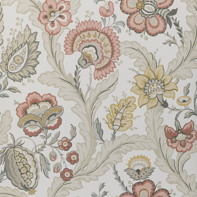 Avondale Wimberly Paper 11' L x 27.5" W Wallpaper Roll, Blush/Stone