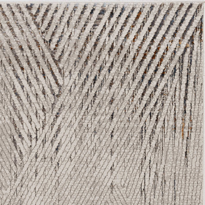 Tapis de couloir rayé Ivoire/gris Tapis décoratif