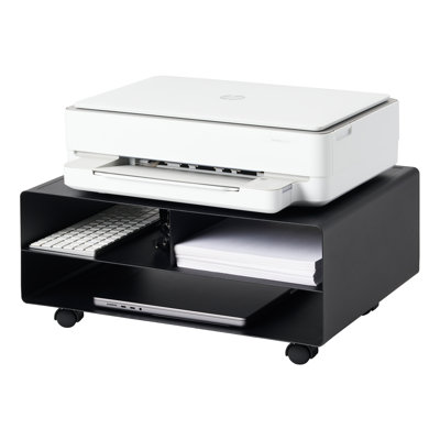 Yamazaki Home Desktop Printer Stand - Computer Accessory Office Organizer, Steel