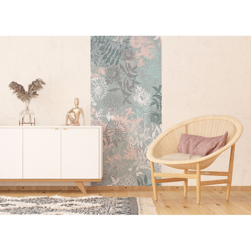 Non-Pasted Floral Wall Mural