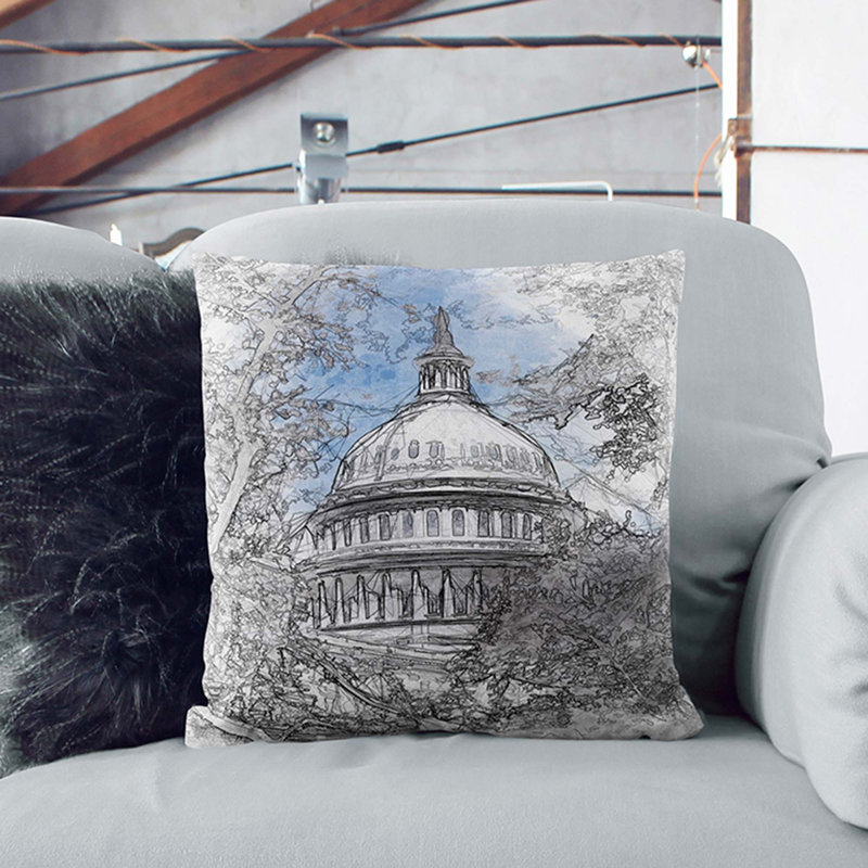 Abstract Square Cushion, 55cm H x 55cm W x 20cm D