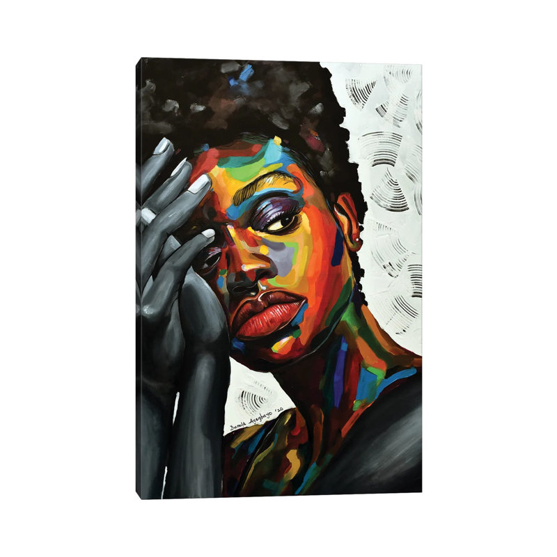 Free But Hungry II by Damola Ayegbayo - Print on Canvas, Wrapped Canvas, 30.48cm H x 20.32cm W x 1.91cm D
