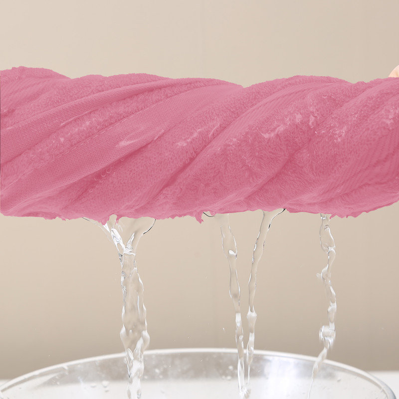 Ensemble de 8 serviettes de bain en mélange de coton avec débarbouillettes super douces, Pink