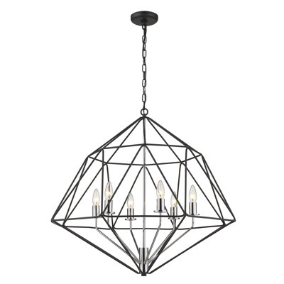 Luminaire suspendu géométrique 6 lumières Kiel